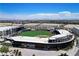 Aerial view of the Las Vegas Ballpark showing the field, seating, and surrounding cityscape at 205 Derwent Pl, Las Vegas, NV 89144