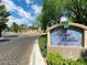 Resort Villas sign at the entrance to the community featuring lush landscaping and a beautiful water feature at 2050 W Warm Springs Rd # 1822, Henderson, NV 89014