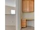 Efficient office nook with overhead cabinets, built in desk and natural light at 232 Morgyn Ln # 6, Boulder City, NV 89005