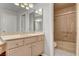 Bathroom features a single sink, ample counter space, and a walk-in shower at 2505 Palmridge Dr, Las Vegas, NV 89134