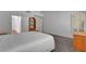 Open main bedroom features a view into the hallway and vaulted ceilings at 2505 Palmridge Dr, Las Vegas, NV 89134
