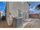 Small backyard area featuring a patio area, AC unit, and block wall for privacy and relaxation at 2612 Kindness Ct, North Las Vegas, NV 89031
