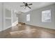 Spacious living area with tile floors and staircase leading to the upper level at 2612 Kindness Ct, North Las Vegas, NV 89031