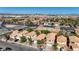 Overhead view displaying a planned residential community, complete with street-lining trees, neat sidewalks, and well-kept houses at 5438 Jacobs Field St, Las Vegas, NV 89148