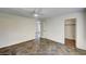 Bright bedroom with ceiling fan, unique tile flooring and ample space for a variety of arrangements at 619 D Avenue, Boulder City, NV 89005