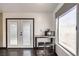 Bright kitchen nook with marble-top table, seating for two, and a large window at 7047 Mountain Meadow Ln, Las Vegas, NV 89147