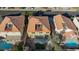 Bird's-eye view reveals well-maintained backyards, patios, and possible pool at 8617 Copper Ridge Ave, Las Vegas, NV 89129