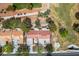 Overhead shot of a home near the golf course, with a visible patio at 9000 Sundial Dr, Las Vegas, NV 89134
