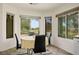 Bright breakfast nook offering views of the golf course at 9000 Sundial Dr, Las Vegas, NV 89134