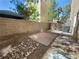 Low-maintenance backyard with rock features and privacy wall at 9267 Lapeer St, Las Vegas, NV 89178