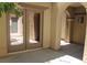 Back patio featuring an archway and french doors at 932 Tafalla Ct, Las Vegas, NV 89138