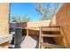 Backyard featuring stairs leading to a raised platform, perfect for entertaining or relaxing outdoors at 1035 Spotted Saddle St, Henderson, NV 89015