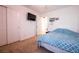 Bedroom with double closet and carpeted floors at 1035 Spotted Saddle St, Henderson, NV 89015