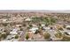 Aerial view of a residential neighborhood featuring mature trees and backyard pools at 1200 I Ave, Boulder City, NV 89005