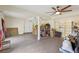 View of the spacious basement with gray floors, and built in shelving at 1200 I Ave, Boulder City, NV 89005