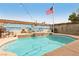 Beautifully maintained pool area with a decorative mural, perfect for summer fun at 1200 I Ave, Boulder City, NV 89005