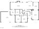 Detailed first floor plan showcasing the layout of the kitchen, living areas, and bedrooms at 1410 E Serene Ave, Las Vegas, NV 89123