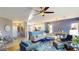 Well-furnished living room featuring an open concept layout and contemporary design at 1466 Fieldbrook St, Henderson, NV 89052