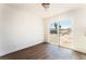 Dining area featuring sliding glass doors to the backyard and a modern chandelier at 1648 J St, Las Vegas, NV 89106