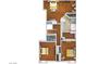 Upstairs floor plan featuring 3 bedrooms, 2 bathrooms, and a flexible loft space and laundry room at 1933 Coralino Dr, Henderson, NV 89074