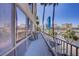 This balcony offers ample room, seating and spectacular views of the city at 205 E Harmon Ave # 306, Las Vegas, NV 89169
