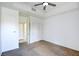 Neutral bedroom with carpet, ceiling fan and closet at 23 E Agate Ave # 207, Las Vegas, NV 89123