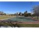 Outdoor basketball court is ready for play with well-maintained surface and hoops at 2305 Flower Spring St, Las Vegas, NV 89134