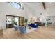 Open-concept living room with high ceilings, stylish furniture, and seamless indoor-outdoor flow at 2316 Prometheus Ct, Henderson, NV 89074