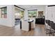 Bright dining area with stylish table set and sliding door to the outdoor patio at 3038 Villanelle Ave, Henderson, NV 89044