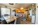 Eat in dining area with views of the kitchen featuring updated appliances and counter seating at 3871 Sir Bret Ct, Las Vegas, NV 89104