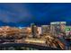 Striking aerial view showcasing the city skyline illuminated at night at 4471 Dean Martin Dr # 4308, Las Vegas, NV 89103