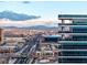 Vibrant city view highlighting the architecture and landscape with mountains set against a beautiful sunset at 4471 Dean Martin Dr # 4308, Las Vegas, NV 89103