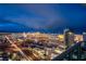 Beautiful Las Vegas strip skyline view from the condo at night at 4471 Dean Martin Dr # 4308, Las Vegas, NV 89103