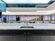 Sleek kitchen featuring modern appliances, a large island, and views of the Las Vegas skyline at 4471 Dean Martin Dr # 4308, Las Vegas, NV 89103