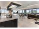 Open-concept kitchen and dining area with sleek countertops and city views at 4471 Dean Martin Dr # 4308, Las Vegas, NV 89103