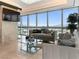 Stylish living room with floor-to-ceiling windows offering panoramic city views at 4471 Dean Martin Dr # 4308, Las Vegas, NV 89103