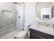 Elegant bathroom featuring a glass-enclosed shower, modern vanity, and stylish fixtures at 8000 Clock Tower Ct Ct, Las Vegas, NV 89117