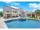 Spacious backyard featuring a pool, spa, covered patio, and play area perfect for outdoor entertainment at 8000 Clock Tower Ct Ct, Las Vegas, NV 89117