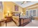 Bedroom with ceiling fan and side tables at 10920 Black Ledge Ave, Las Vegas, NV 89134