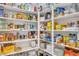 Walk-in pantry with organized shelving and abundant storage space at 235 Desert Arroyo Ct, Henderson, NV 89012
