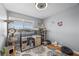Cozy bedroom complete with a cat tower, cage, and a view of the outdoors at 2447 Tournament St, Las Vegas, NV 89142