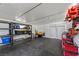 Organized shed interior with shelving for storage and workspace at 2447 Tournament St, Las Vegas, NV 89142
