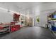Well-lit shed with storage solutions and space for projects at 2447 Tournament St, Las Vegas, NV 89142