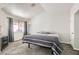 Bedroom with carpet, bed, window with curtains, and gray walls at 3609 Laguna Del Sol Dr, Las Vegas, NV 89121