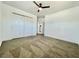 A basic bedroom featuring a closet and ceiling fan at 4324 El Conlon Ave, Las Vegas, NV 89102