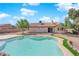 Beautiful backyard pool with artificial turf and a patio area, perfect for relaxation and outdoor enjoyment at 6150 W Brooks Ave, Las Vegas, NV 89108