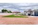 Large backyard with rock landscape and artificial grass area, great for entertaining at 6232 Bristol Way, Las Vegas, NV 89107