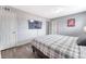 Bedroom featuring a Las Vegas sign hanging on the wall and gray walls at 6232 Bristol Way, Las Vegas, NV 89107