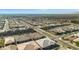 Aerial view of the neighborhood and surrounding desert, with mountain views visible at 746 Purple Knoll Walk, Henderson, NV 89011