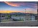 Beautiful sunset and mountain views from the outdoor balcony at 746 Purple Knoll Walk, Henderson, NV 89011